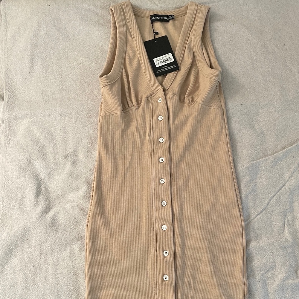 PRETTYLITTLETHING knit midi tank dress